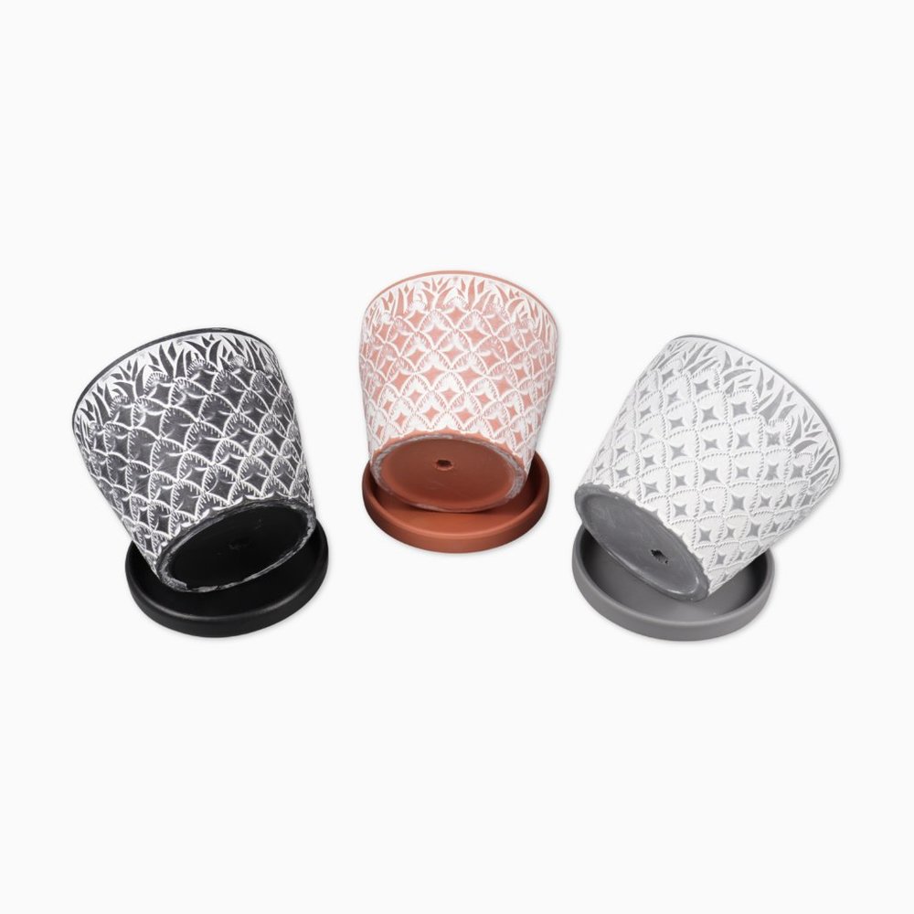 Set of 3 Terracotta Succulent Pots - Picture 4 of 5